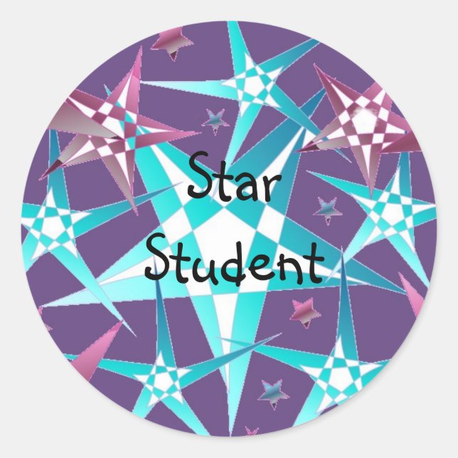 Sticker Rond Élève étoile (Devant)