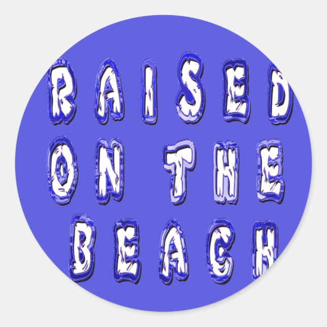 Sticker Rond Élevé sur la plage : Serene Beach Life Memories (Devant)