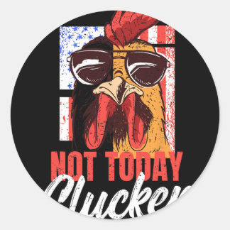Sticker Rond Éleveur de poulets et amoureux de poulets - Pas au