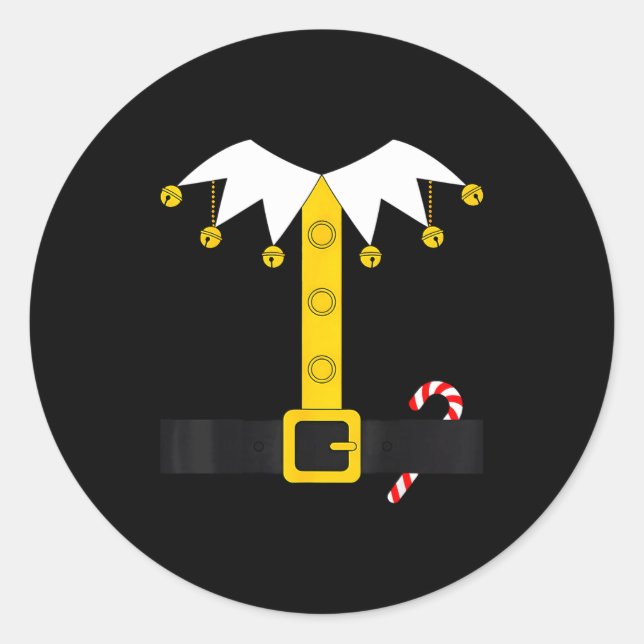 Sticker Rond Elf Costume  (Devant)