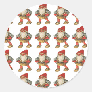 Sticker Rond Elfe de Noël suédois