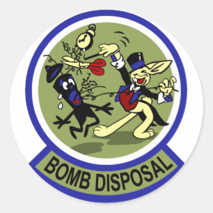 Sticker Rond Élimination des bombes de lapin