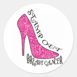 Sticker Rond Éliminer le cancer du sein