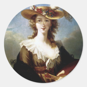 Sticker Rond Elisabeth Vigee-Lebrun Autoportrait