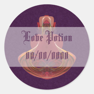 Sticker Rond Elixir de Love Potion Bouteille Fractal