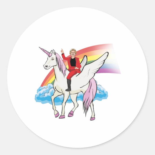 Sticker Rond Elizabeth Warren Magique (Devant)