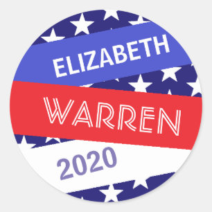 Sticker Rond Elizabeth Warren pour la présidente 2020
