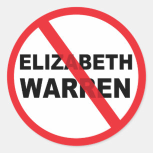 Sticker Rond Elizabeth Warren Président Anti-populaire