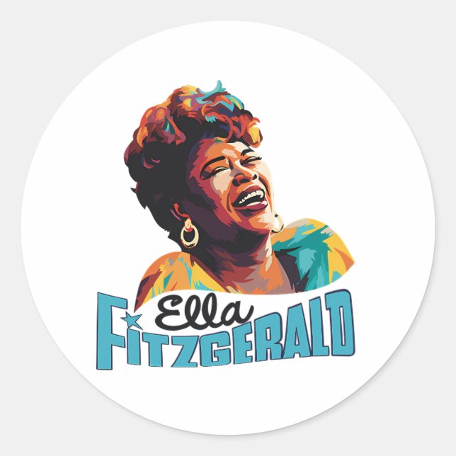 Sticker Rond Ella Fitzgerald (Devant)