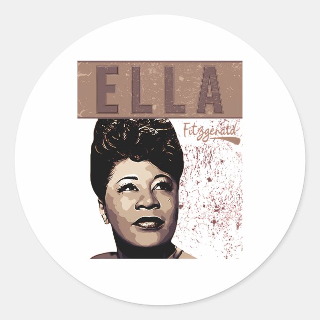 Sticker Rond Ella Fitzgerald (Devant)