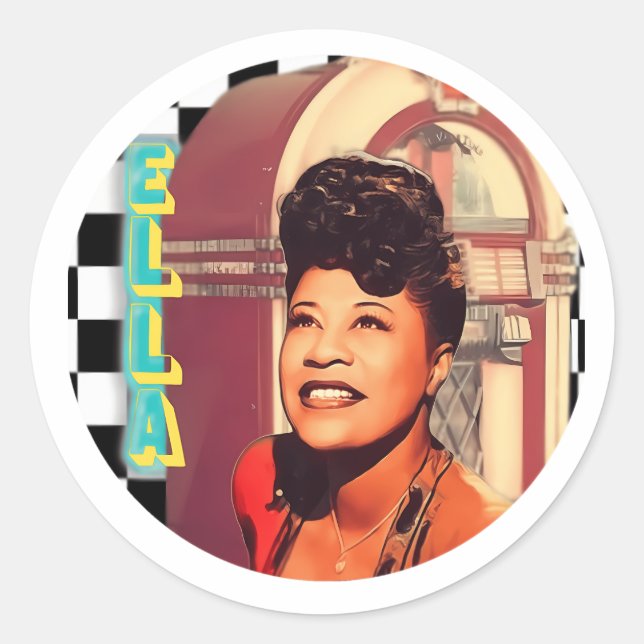 Sticker Rond Ella Fitzgerald (Devant)