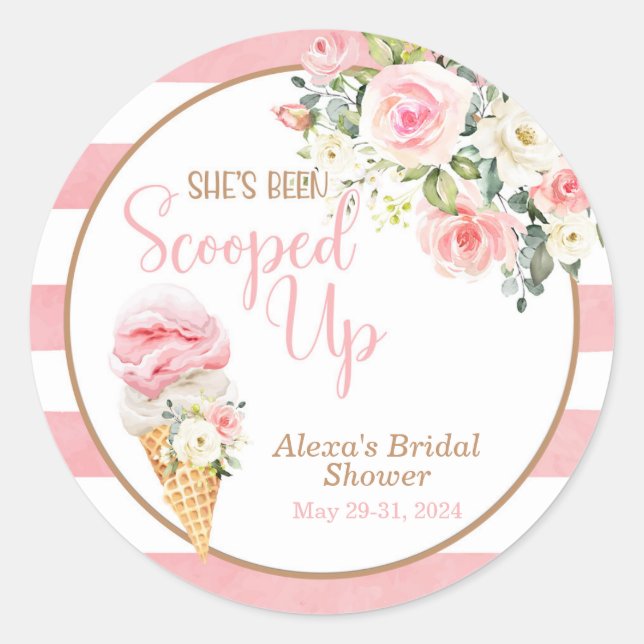 Sticker Rond Elle a été récupérée sur mesure (Devant)