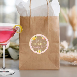 Sticker Rond Elle a FRAÎCHEMENT Vingt-et-un Citrons 21e Anniver