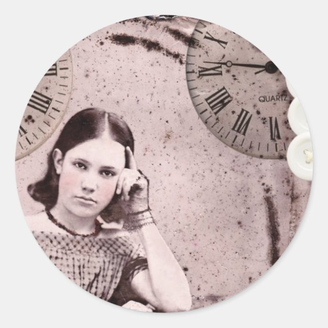 Sticker Rond Elle A Tout Le Temps (Devant)