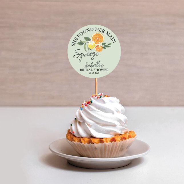 Sticker Rond Elle a trouvé sa fête de douche de nubilité végéta (She Found Her Main Squeeze)