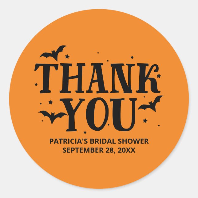 Sticker Rond Elle A Trouvé Sa Fête des mariées Boo Halloween (Devant)