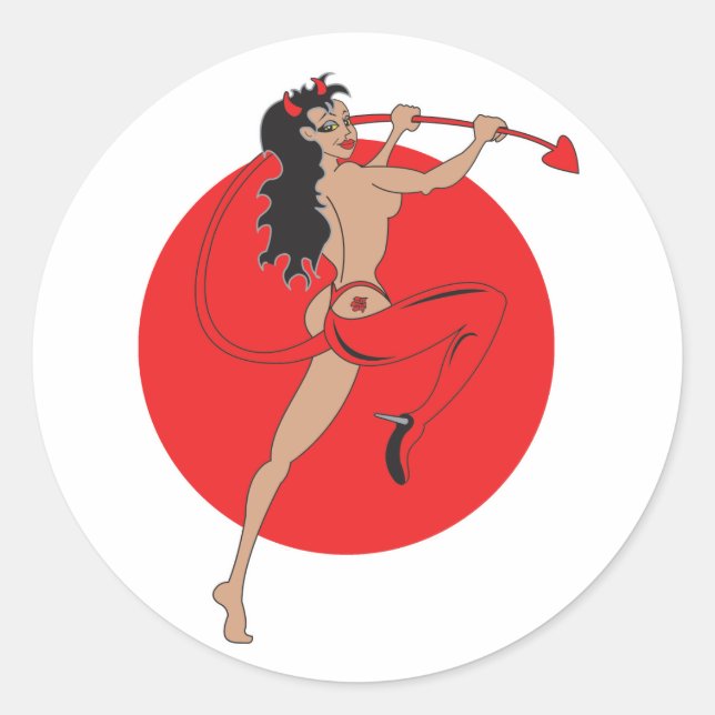 Sticker Rond Elle Diable (Devant)