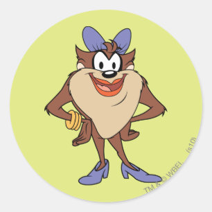 Sticker Rond Elle-diable en couleur