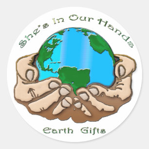 Sticker Rond ELLE EST DANS NOTRE collection MAINS