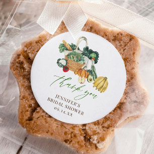 Sticker Rond Elle est fraîche du Merci de Fête des mariées du m