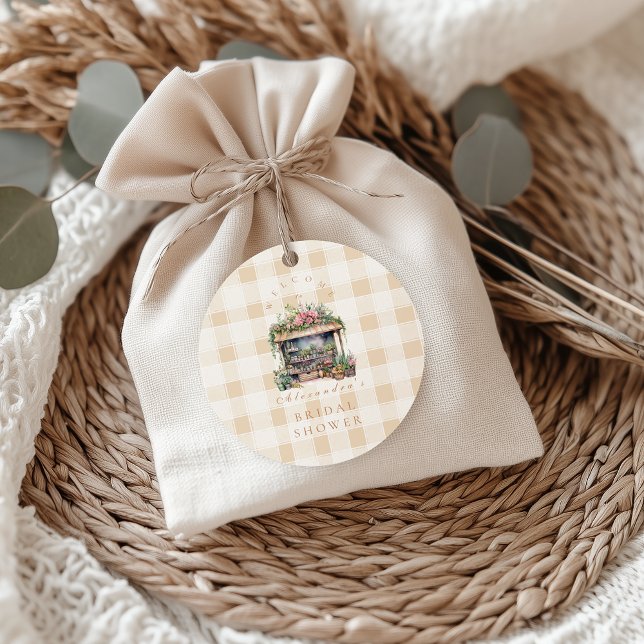 Sticker Rond Elle est hors du marché : Baby Shower Mariage (Créateur téléchargé)