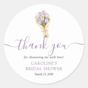 Sticker Rond Elle est hors du marché Tulipes Faveur de Fête de 