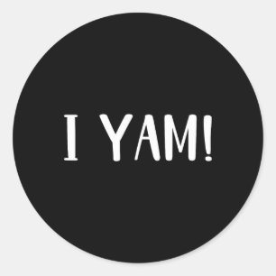 Sticker Rond Elle est ma pomme de terre douce Je suis des coupl