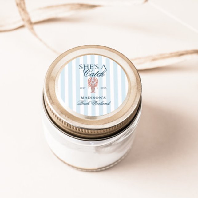 Sticker Rond Elle est un homard à prendre Enterrement de vie de (Créateur téléchargé)