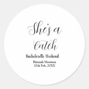 Sticker Rond Elle est une bouteille de champagne de week-end d'