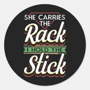 Sticker Rond Elle Porte Le Rack Que Je Tiens Le Billard De Bill