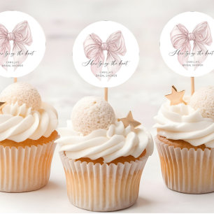 Sticker Rond Elle se marie Shower de mariage 