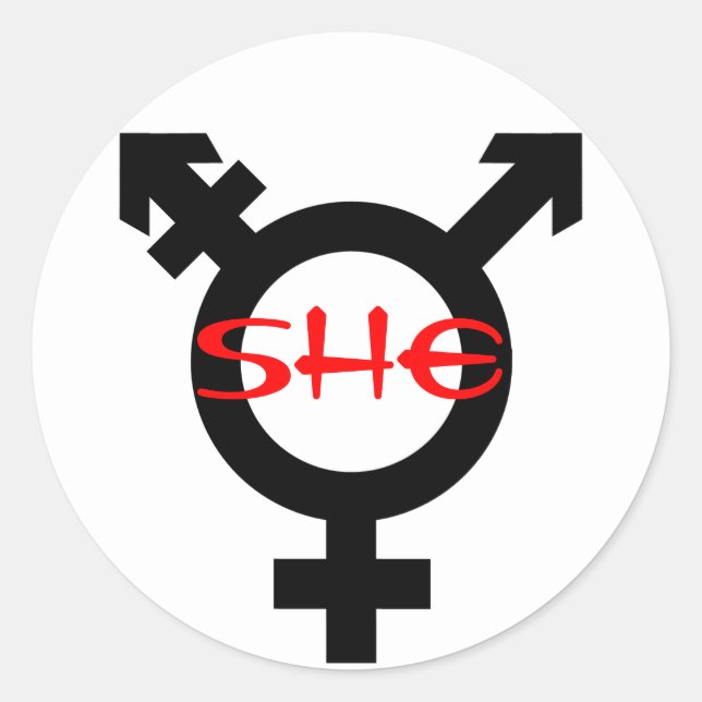 Sticker Rond Elle Transgenre (Devant)