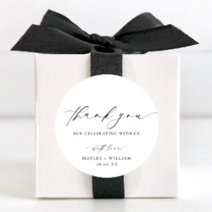 Sticker Rond Ellesmere Merci Faveur de mariage