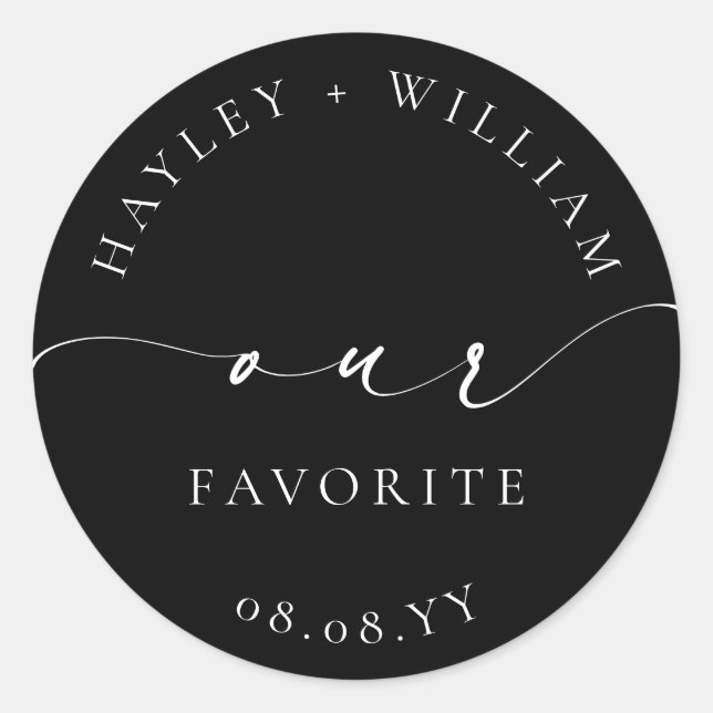 Sticker Rond Ellesmere Notre Noir Préféré (Devant)