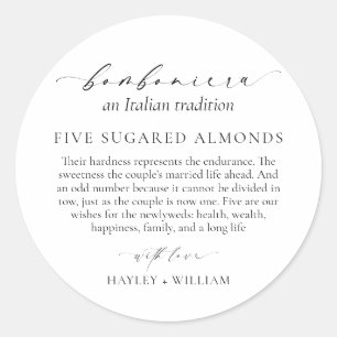 Sticker Rond Ellesmere Une Tradition Italienne 5 Amandes De Suc