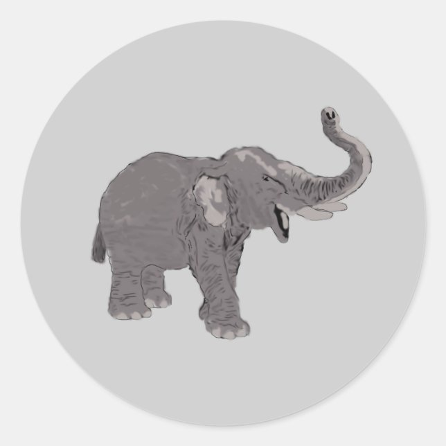 Sticker Rond Ellie l'éléphant (Devant)
