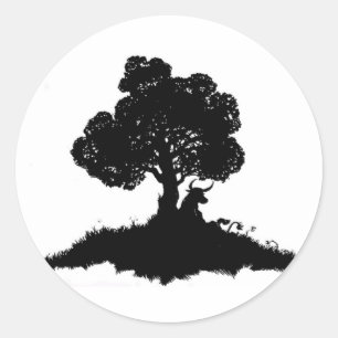 Sticker Rond Elliott Smith Tattoo