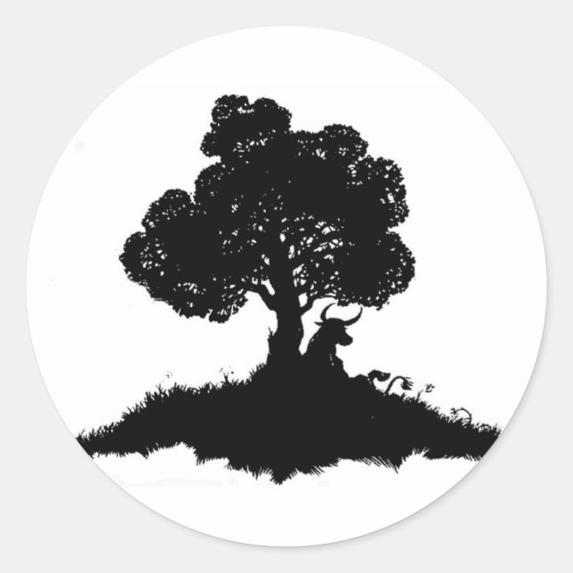 Sticker Rond Elliott Smith Tattoo (Devant)