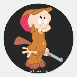 Sticker Rond ELMER FUDD™ | Pose effrayée