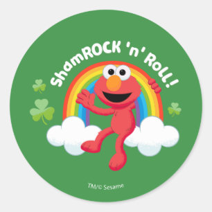 Sticker Rond Elmo Arc en arc-en-ciel shamrock 'n'