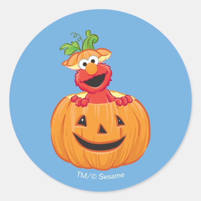 Sticker Rond Elmo | Halloween Jack-O-Lantern (Devant)