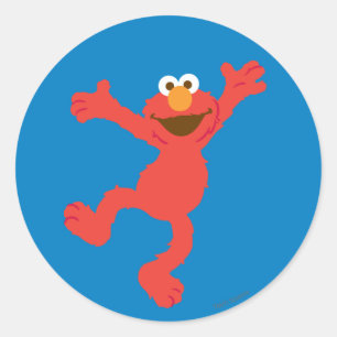 Sticker Rond Elmo Happy Dancing
