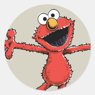 Sticker Rond Elmo Vintage