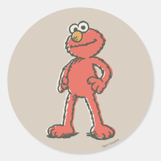 Sticker Rond Elmo Vintage (Devant)