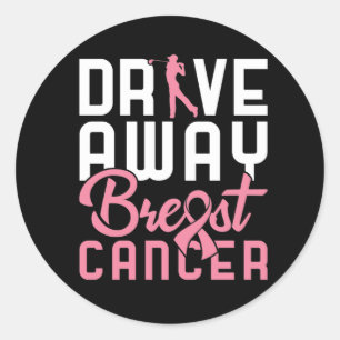 Sticker Rond Éloigner le cancer du sein