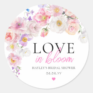 Sticker Rond Eloise Rose Floral Amour Dans La Fête des mariées