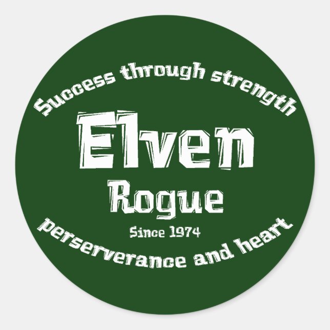 Sticker Rond Elven Rogue Gifts (Devant)