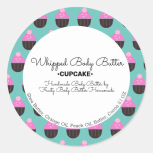 Sticker Rond Emballage de la marque Cupcake Butter Bath