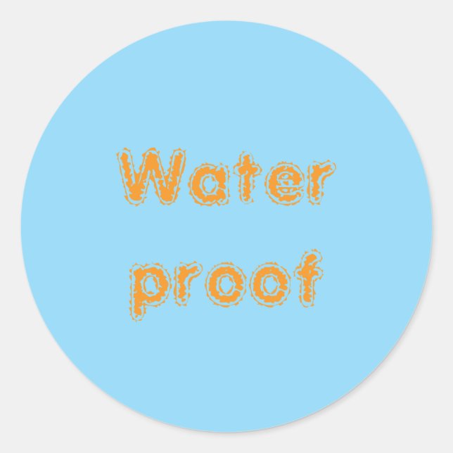Sticker Rond Emballage Imperméable Sans Éclaboussures Bue Orang (Devant)