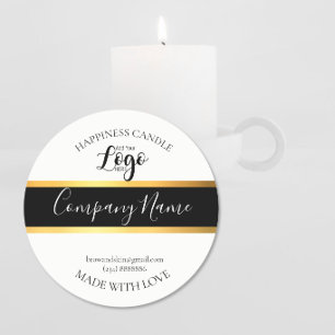 Sticker Rond Emballage personnalisé avec logo d'entreprise et b